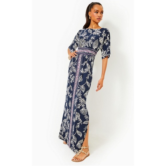 sky maxi dress She + Sky Black Tiered Woven Maxi Dress